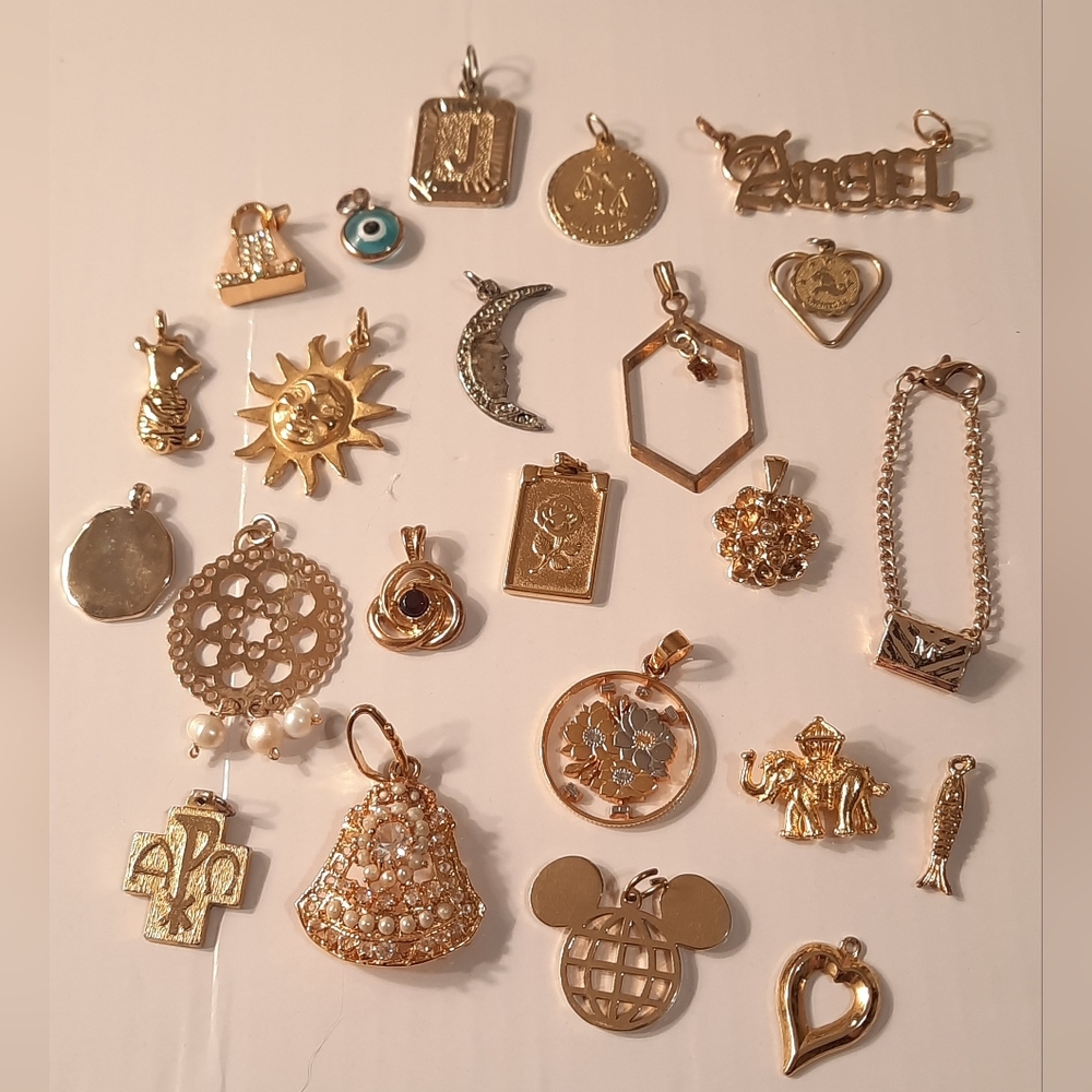 Elegant Gold PlateCharm And Pendants Collection
